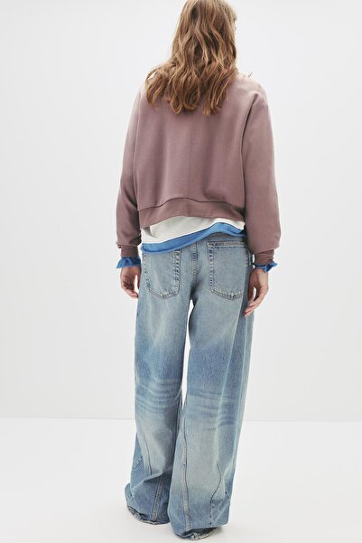 Pull & Bear Plain round neck sweatshirt