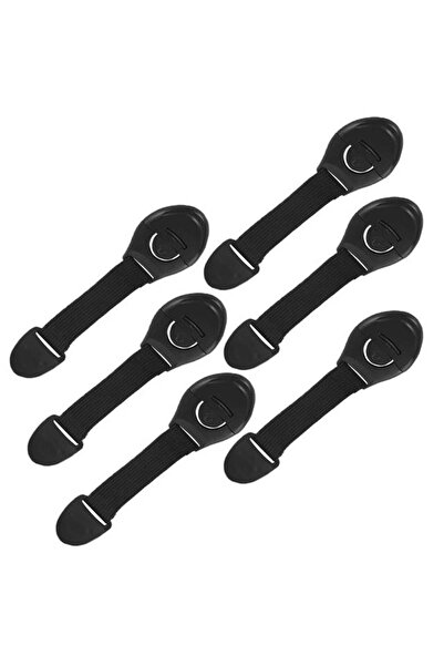 KESNUP Σετ 6 κλειδαριών πόρτας 20 cm μαύρο