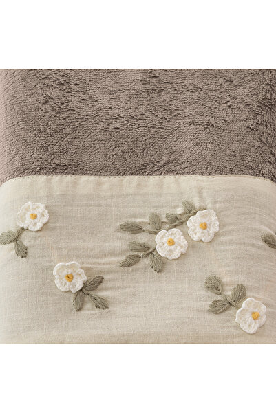 Altınbaşak Nova Bambu Nakışlı El Havlusu 50 x 90 Bej