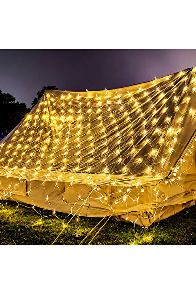 ETRONIK Fairy Lights 3x3m LED Net Lights, 320 LEDs, 8 Modes, Waterproof Mesh ...