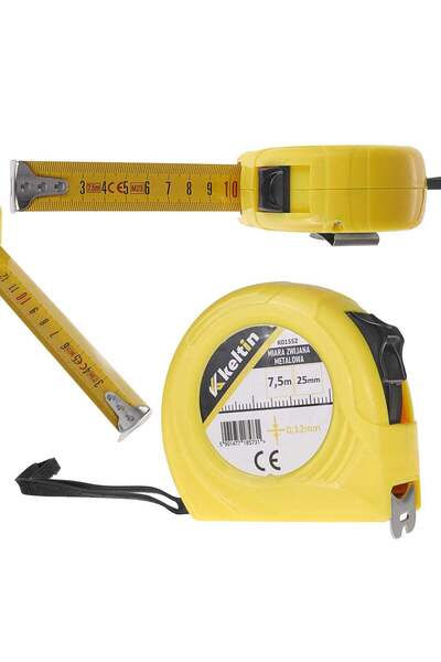 Keltin Laminated Metal Measuring Tape, 7.5m x 25mm x 0.12mm, K01552