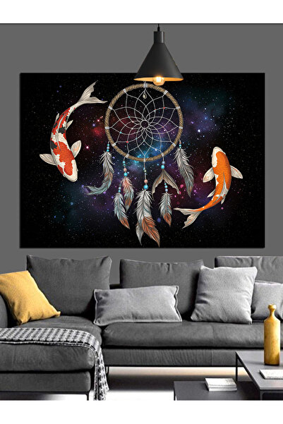 KanvasSepeti Pictură în ulei cu pescuit colorat, cu textura, pictură pe pânză de înaltă calitate, 120 x 60 cm