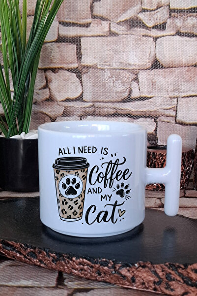 giftkonsept Cat Funny Fun Humorous Cat Owner Gift Printed t Handle Latte Cup Mug Cup