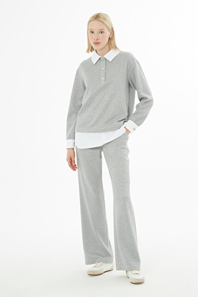 kı.we Gömlek Görünümlü Simli Takım