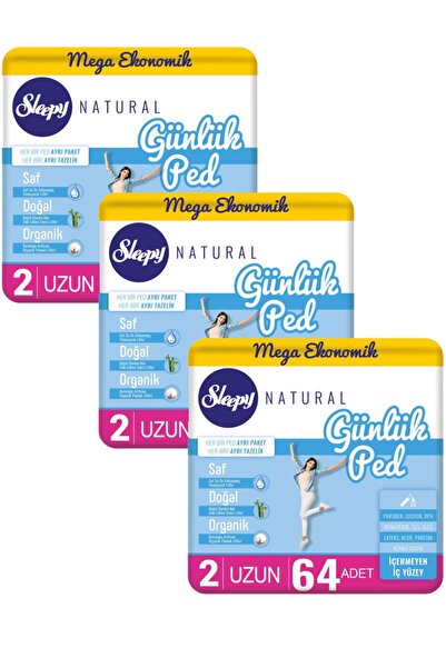 Sleepy عبوة فوط صحية يومية طبيعية طويلة (192 فوطة)