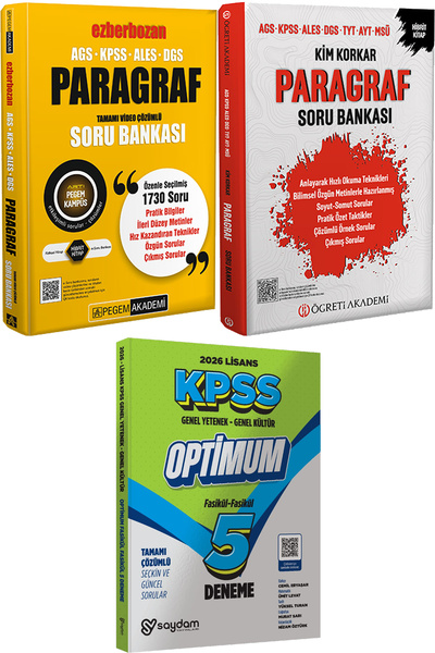 Pegem Akademi Yayıncılık Ezberbozan Paragraf Kim Korkar Paragraf Soru - Lisan...