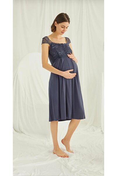 NightLove قميص نوم للحوامل بأزرار أمامية من موناميس 18536