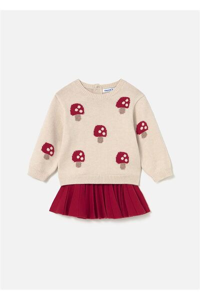 MAYORAL Baby Girl 2-Piece Skirt Knitwear Set Red 2925