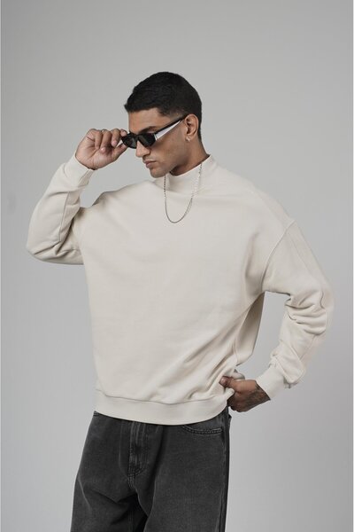 king brich Turtleneck Oversize Fit Men's Sweatshirt