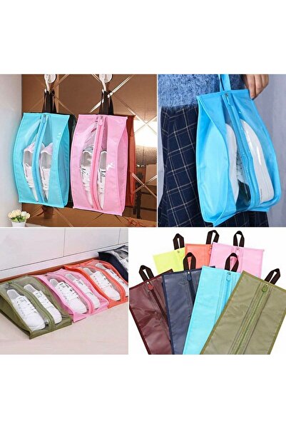 teknotrust Pencereli Fermuarlı Ayakkabı Saklama Çantası, Şık ve Dayanıklı, Si...