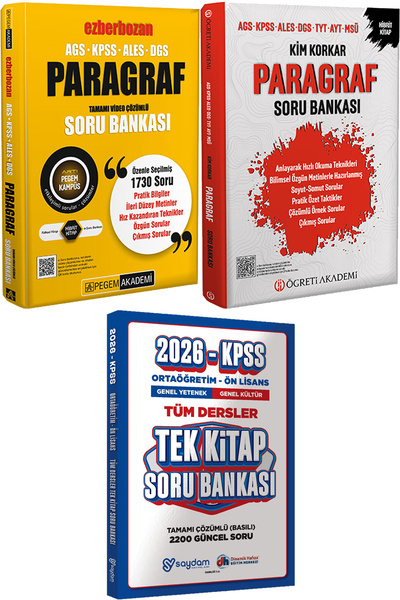 Pegem Akademi Yayıncılık Ezberbozan Paragraf Kim Korkar Paragraf Soru - Ortaö...