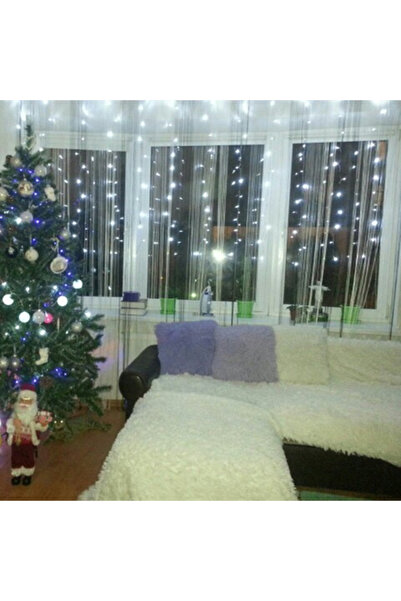 SDX Market Instalație de Crăciun 3 m x 2,5 m, Cortină de ploaie, Alb rece, 50...