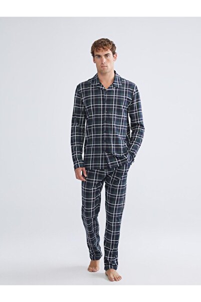 LC Waikiki Lacivert Standart Kalıp Erkek Pijama Takımı