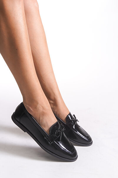 Riccon Women's Ballet Flats 001295Babet Black Leather