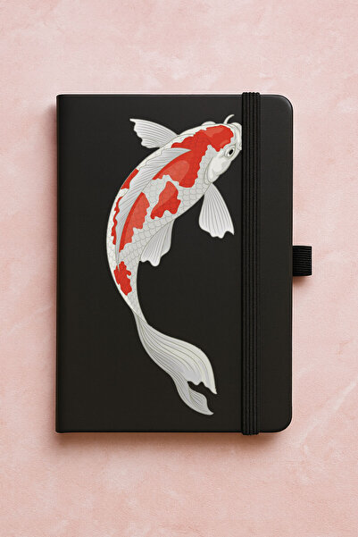 Cekuonline Promotional Undated Premium Thermo Notebook Patterned 192 Sheets - Koi Fish