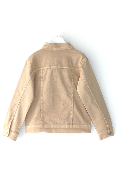 DobaKids Τζιν μπουφάν για αγόρια με τσέπες Παιδικό τζιν παλτό Ανοιξιάτικο χειμερινό παιδικό παλτό 5-14 ετών Μπεζ