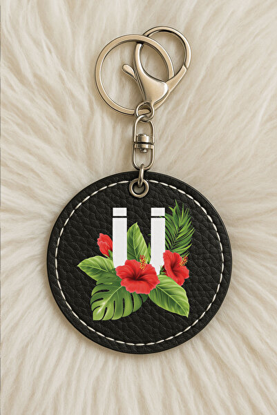 Cekuonline Unisex Men/Women Leather Keychain Humorous Printed with Hook Black...