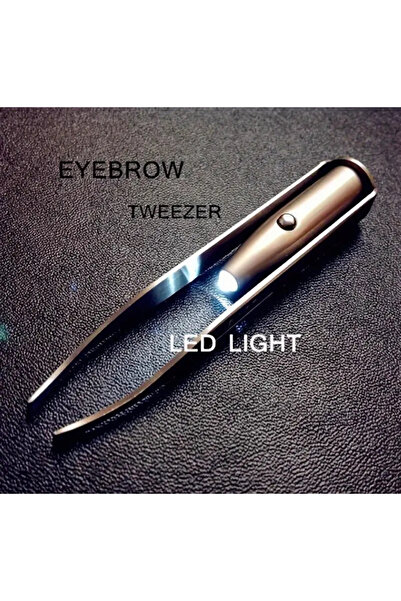 BALCI HEDİYELİK Led Işık Kaş Cımbızı Taşınabilir Paslanmaz Çelik Hasas Kaş Alma