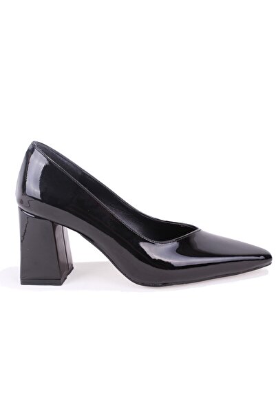 DAGOSTER Dza07-129615 Black Patent Leather Stiletto Heeled Women's Shoes