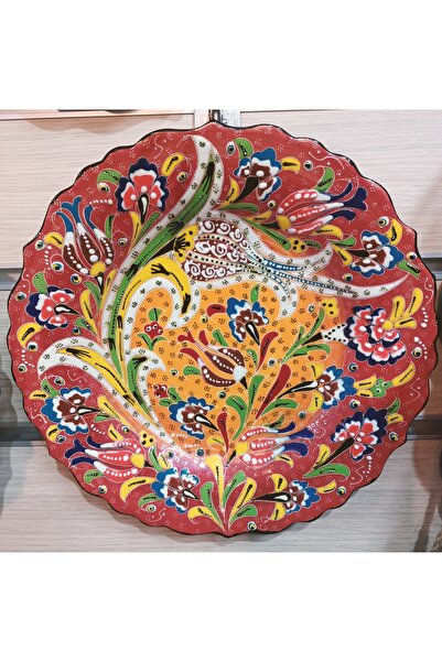 TAMAMEN EL YAPIMI 26 CM ÇİNİ TABAK