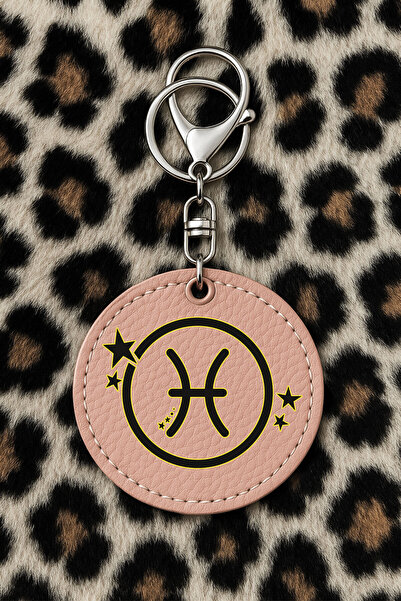 Cekuonline سلسلة مفاتيح جلدية قابلة للتجميع مطبوعة بتصميم مضحك مع خطاف، نمط و...