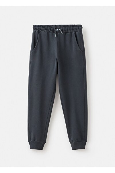 MANGO Kids İpli pamuklu jogger pantolon