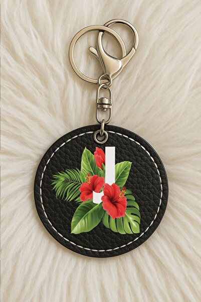 Cekuonline Unisex Men/Women Leather Keychain Humorous Printed with Hook Black...