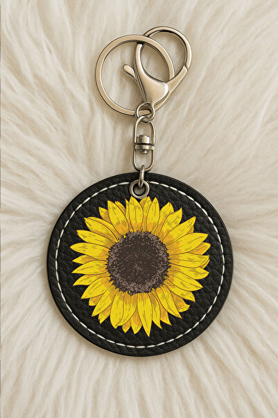 Cekuonline Unisex Men/Women Leather Keychain Humorous Printed with Hook Black...