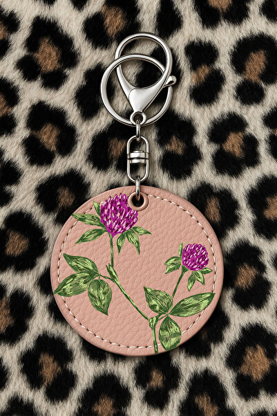 Cekuonline Collectible Leather Keychain with Humorous Print and Hook Powderpi...