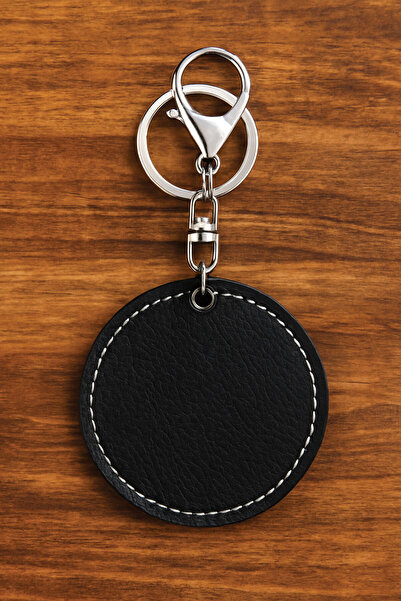 Cekuonline Unisex Men/Women Leather Keychain Humorous Printed with Hook Black Color: Botanical Letter R