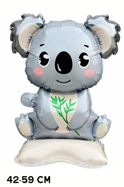 Baloncu Nene Ayaklı Koala Folyo Balon Doğum Günü Helyum Balon Doğum Günü Süs Kutlama Çocuk Doğum Günü Balon Süs