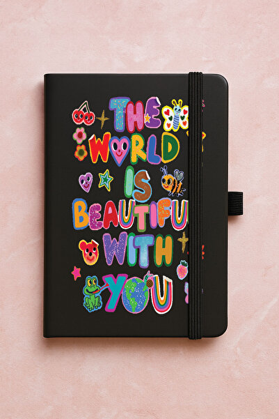 Cekuonline Promotional Undated Premium Thermo Notebook Patterned 192 Sheets - with You
