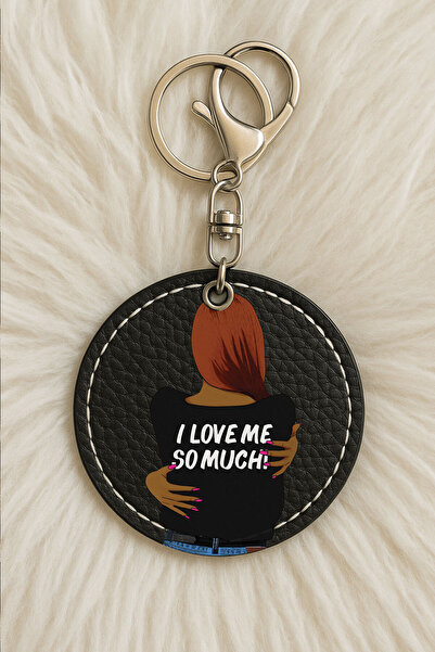 Cekuonline سلسلة مفاتيح جلدية للجنسين (رجال/نساء) مع طباعة مرحة وخطاف، لون أسود: الكثير