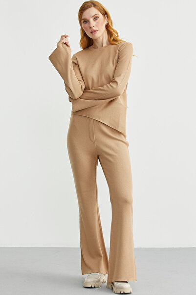 Sementa Double Pants Sweater Knitwear Set - Camel