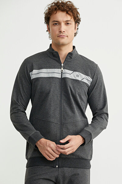 Sementa Σετ αθλητικής φόρμας με φερμουάρ και όρθιο γιακά - Ανθρακί