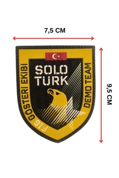 ÇUKUROVA ÜTÜ Solotürk Show Team Patch Arma 9.5 cm 3D, 2025 New Model Type Vel...