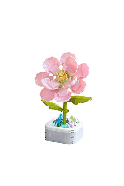 Innovium Innovium™ Hibiscus Flower Construction Set, Pink Color, 128g, Dimensions 18 × 6.2 CM, ABS
