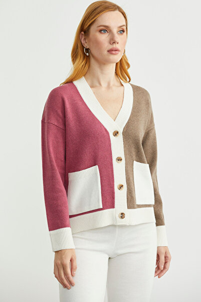 Sementa Color Gradient Oversized Wool Knit Cardigan - Milk Coffee