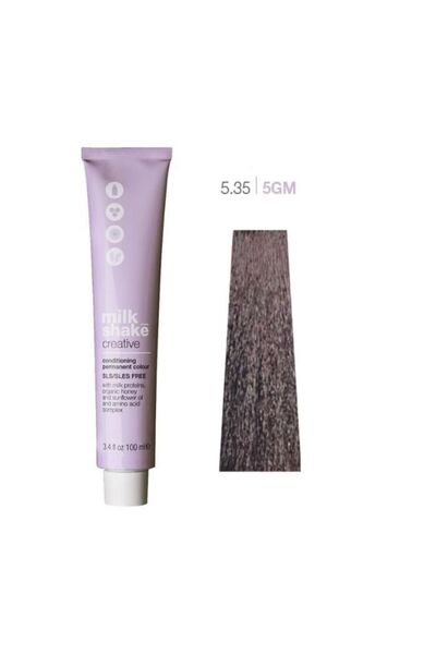 Milkshake Vopsea de păr permanentă 5.35/5GM - Culoare permanentă Creative Con...