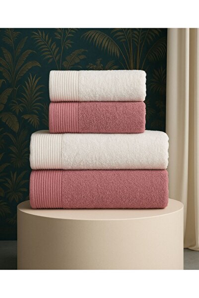 Lorateks طقم مناشف حمام نرجس مكون من 4 قطع |   طقم مناشف |   منشفة |   طقم من...