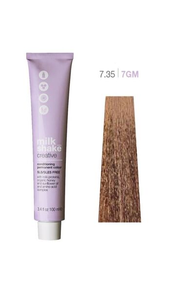 Milkshake Permanent Hair Dye 7.35/7GM - Creative Conditioning Permanent Colou...