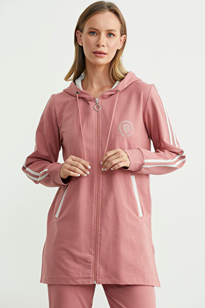 Sementa Σετ αθλητικής φόρμας με κουκούλα και φερμουάρ - Dusty Rose