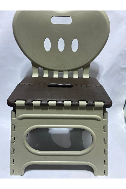 abnturk Taşınabilir Katlanır Sırt Dayamalı Küçük Boy Tabure