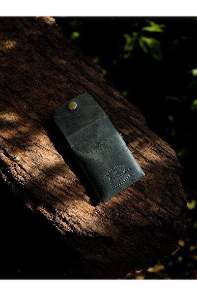 Kalkan deri Γνήσιο χειροποίητο δερμάτινο κάρτο θήκης από δέρμα Sapphire – Μινιμαλιστικό, λεπτό, vintage, premium σχέδιο