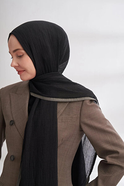 ARMANDA Muslin Shawl Black