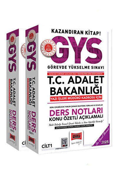 Yargı Yayınları 2025 GYS T.C Adalet Bakanlığı Yazı İşleri Müdürü Kadrosu İçin...