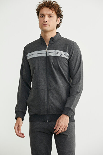 Sementa Σετ αθλητικής φόρμας με φερμουάρ και όρθιο γιακά - Ανθρακί