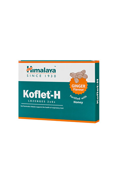 Himalaya Herbals Koflet-H cu aroma de ghimbir, 12 pastile, Himalaya