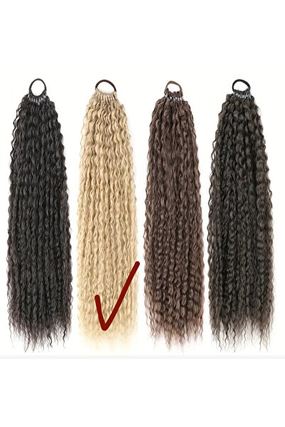 PERUK Sarı Kıvırcık At Kuyruğu Postiş