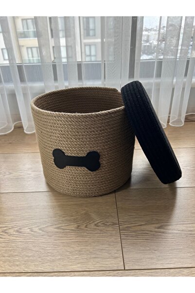 Supplo home Kedi Köpek Organizer Sepet | Kedi Köpek Oyuncak & Aksesuar Saklama Kutusu Hasır sepet